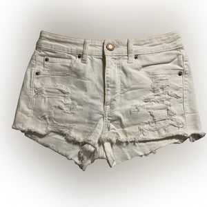 White American Eagle Jean Shorts